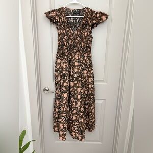 Few Moda Patterned Smocked Maxi Sundress size xl